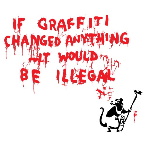 Wall sticker graffiti Banksy WLBS08