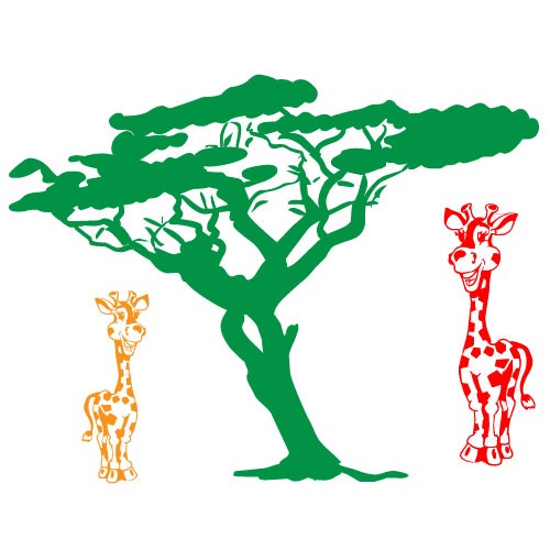Sticker girafe WCA911