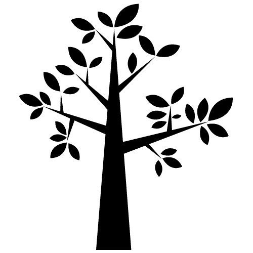 autocolante decorative copac cu frunze