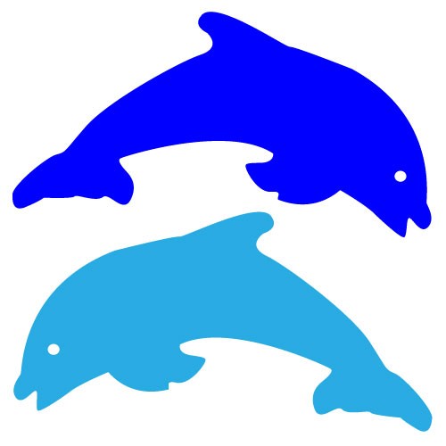 wallstickers cu doi delfini