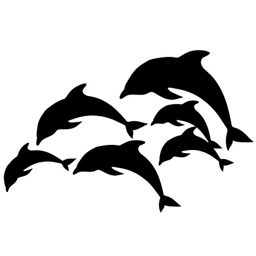 autocolant cu delfini care sar