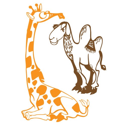 Sticker girafa si camila WCA605