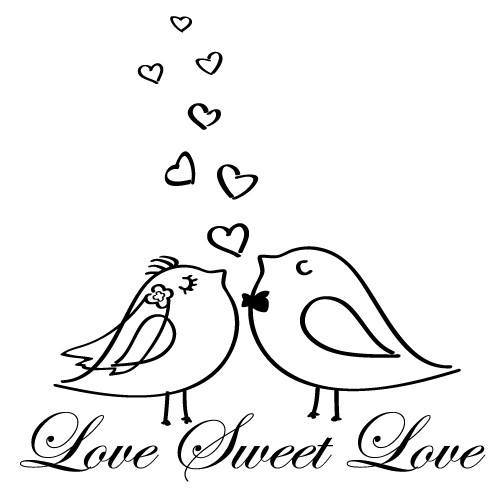 sticker de perete love sweet love