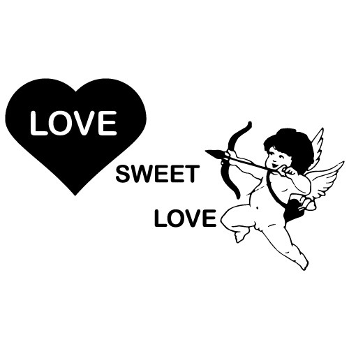 sticker de perete love sweet love 