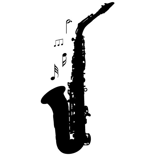 wallsticker decorativ saxofon