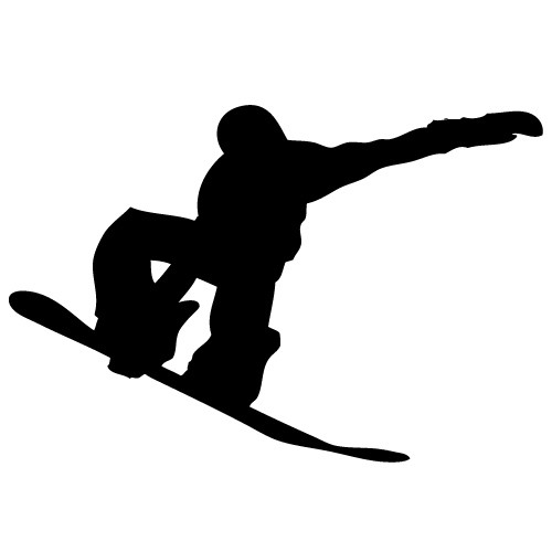 sticker de perete snowboarder