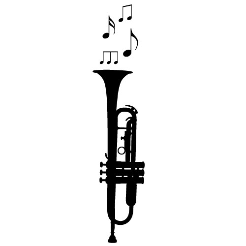 sticker decorativ trompeta