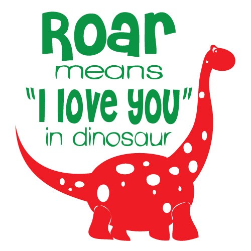 Sticker roar dinosaur WCA835