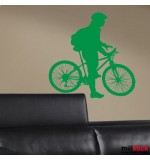 autocolant decorativ biciclist