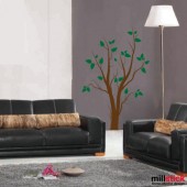 sticker decorativ copac cu frunze