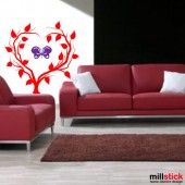 stickere decorative de perete copac cu fluturasi