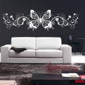 sticker de perete fluture inflorat