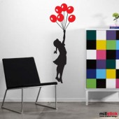 Wall sticker balloons girl Banksy WLBS07