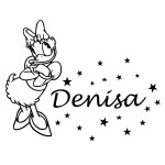 Sticker nume pentru copil Daisy Duck WCNC48