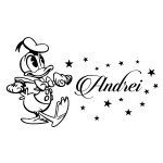 Sticker nume copil Donald Duck WCNC47