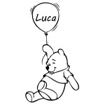 Sticker nume pentru copii Winnie the Pooh WCNC46