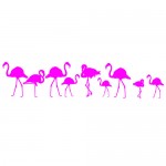 Sticker flamingo WCAV42