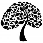 Sticker copac cu frunze WLC216