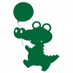 Sticker crocodil cu balon WCA111