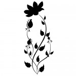 Sticker floare cu boboci WLF203