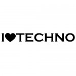 Sticker i love techno WLM017