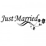 Sticker just married  WLES12
