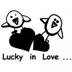 Sticker lucky in love WLES20