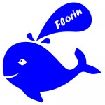 Sticker nume copil balena WCNC19