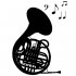 autocolant decorativ trompeta