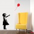 Sticker girl with balloon Banksy WLBS06