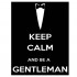 Sticker keep calm and be a gentleman WLKC12